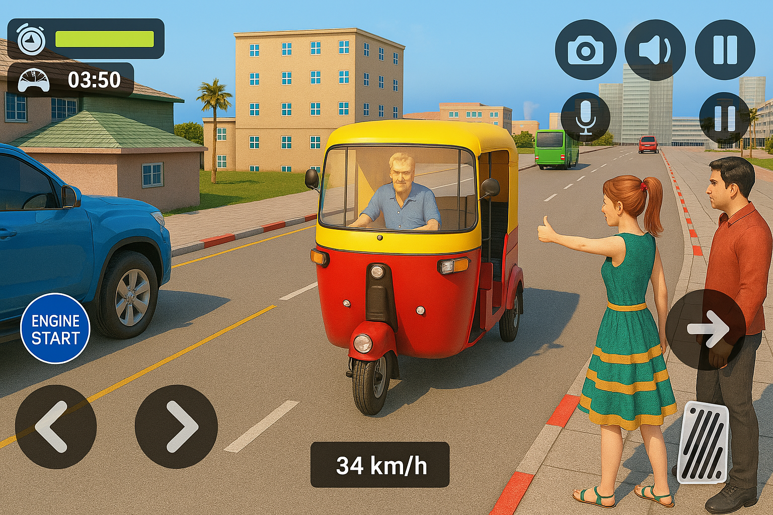 اسکرین شات 3 برنامه Tuk Tuk Rickshaw - Auto Game