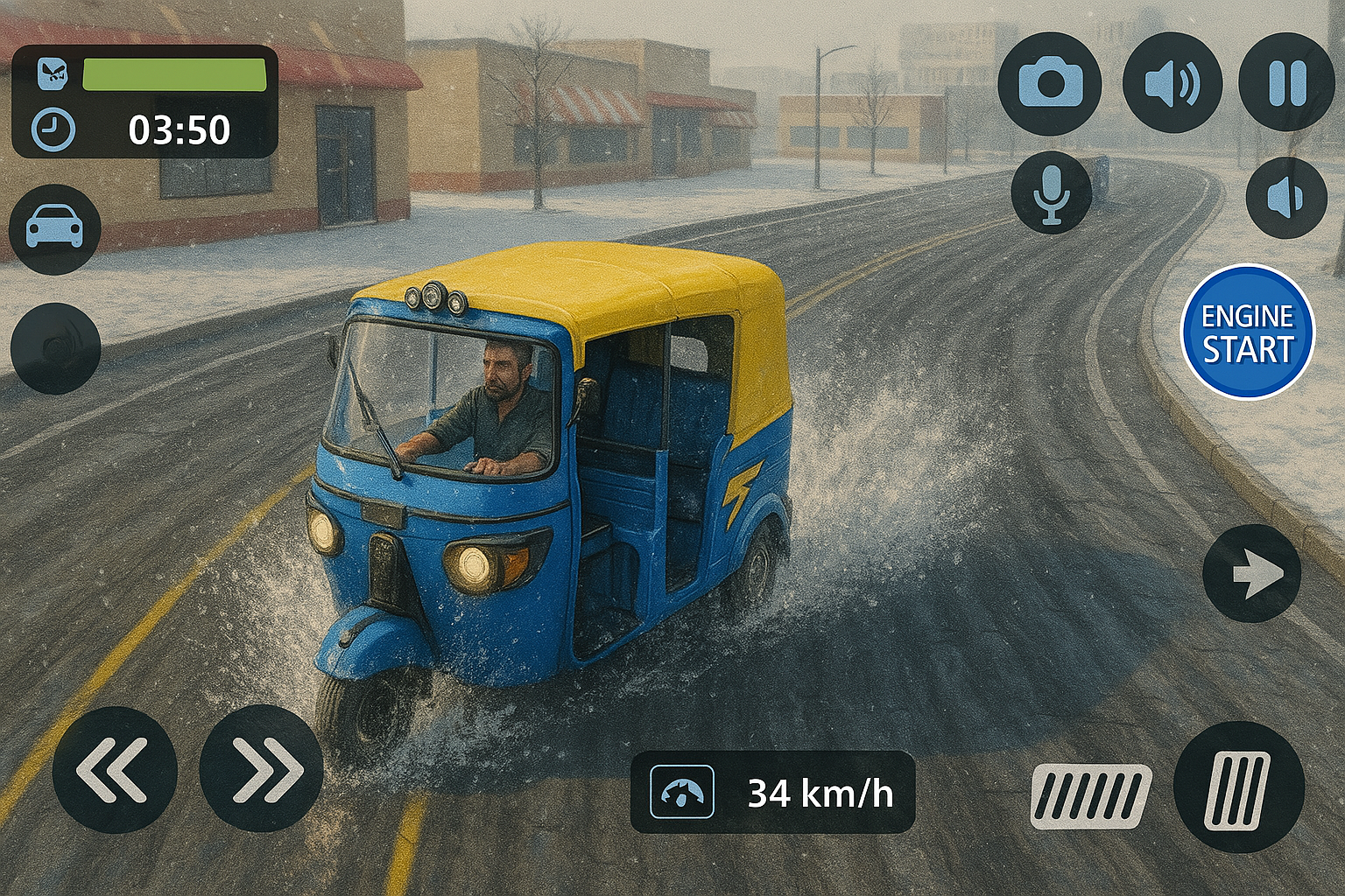 اسکرین شات 5 برنامه Tuk Tuk Rickshaw - Auto Game