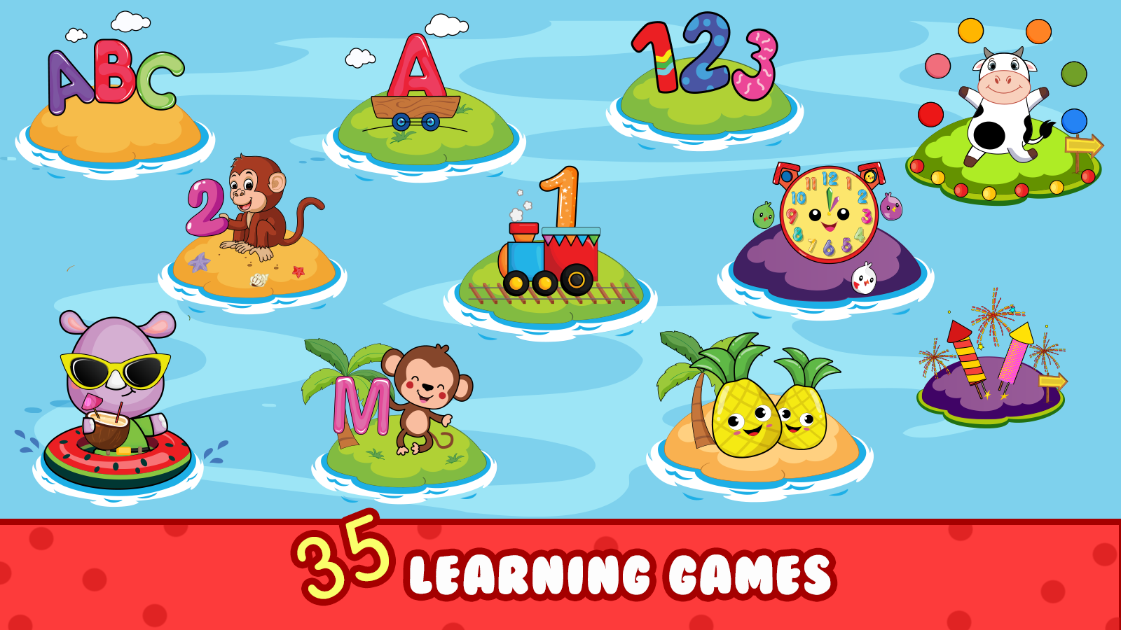 اسکرین شات 3 بازی Balloon Pop Kids Learning Game