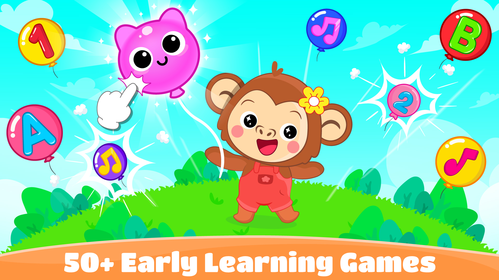 اسکرین شات 1 بازی Balloon Pop Kids Learning Game