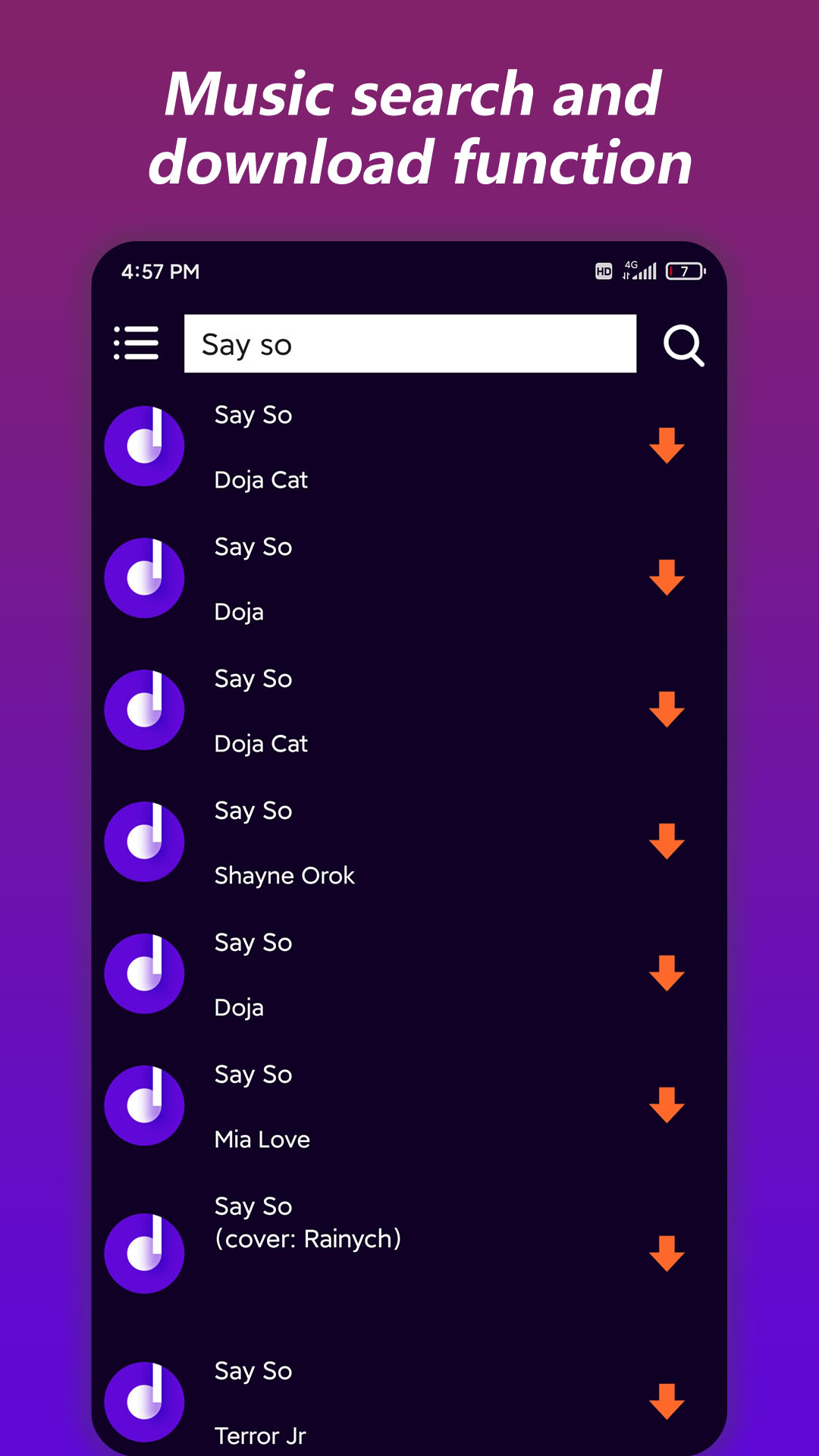 اسکرین شات 1 برنامه Music Downloader&Mp3 Download