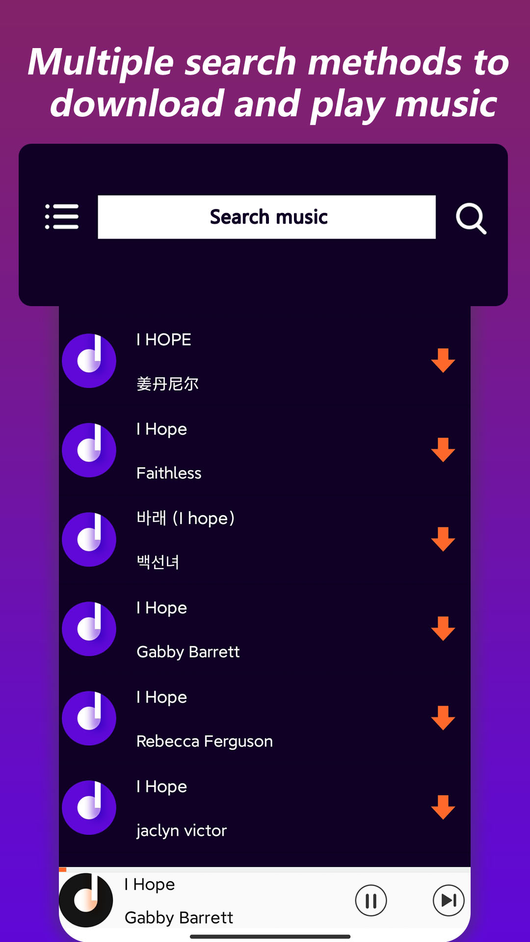 اسکرین شات 2 برنامه Music Downloader&Mp3 Download