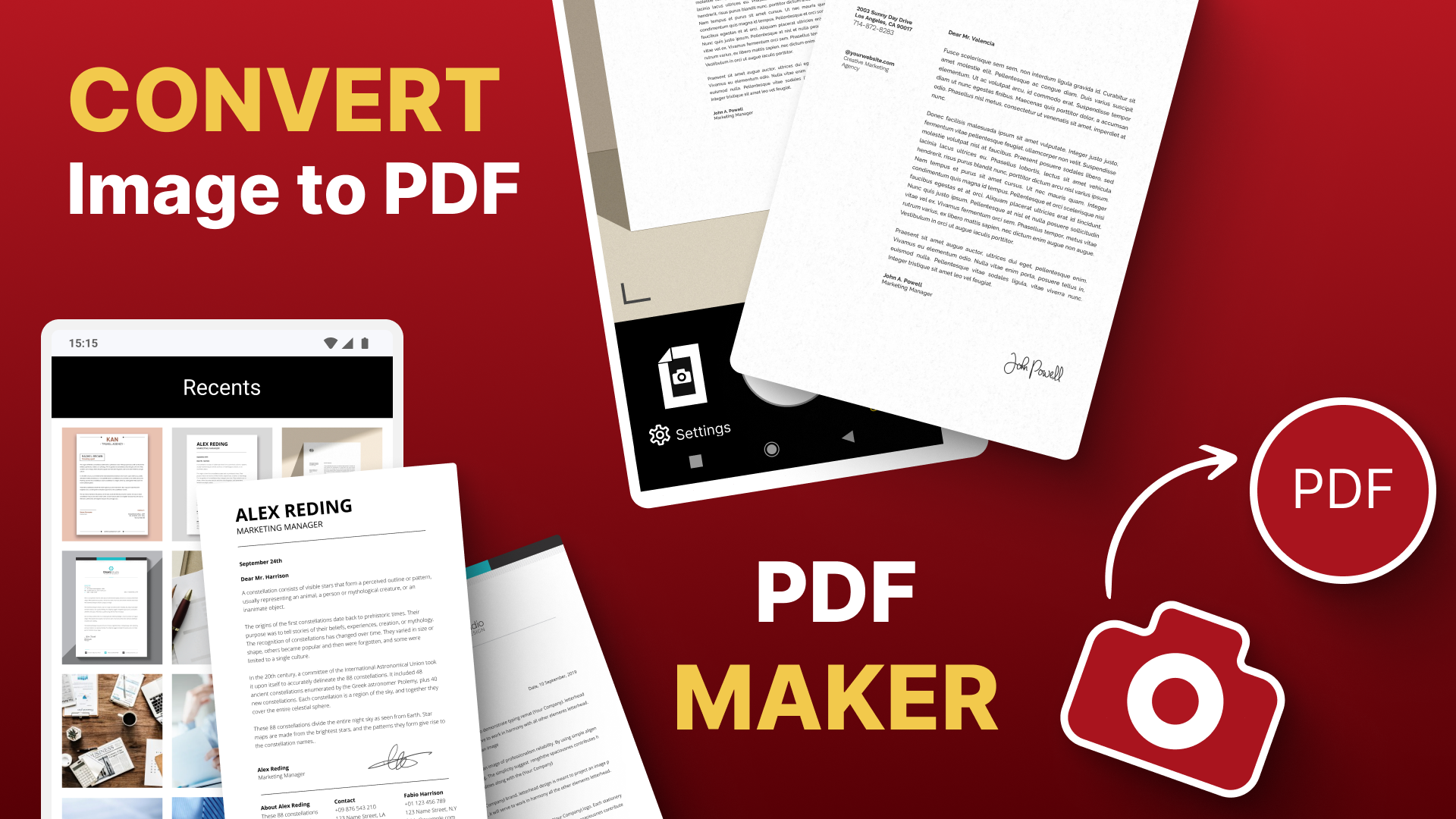 اسکرین شات 1 برنامه Photo to PDF Maker & Converter