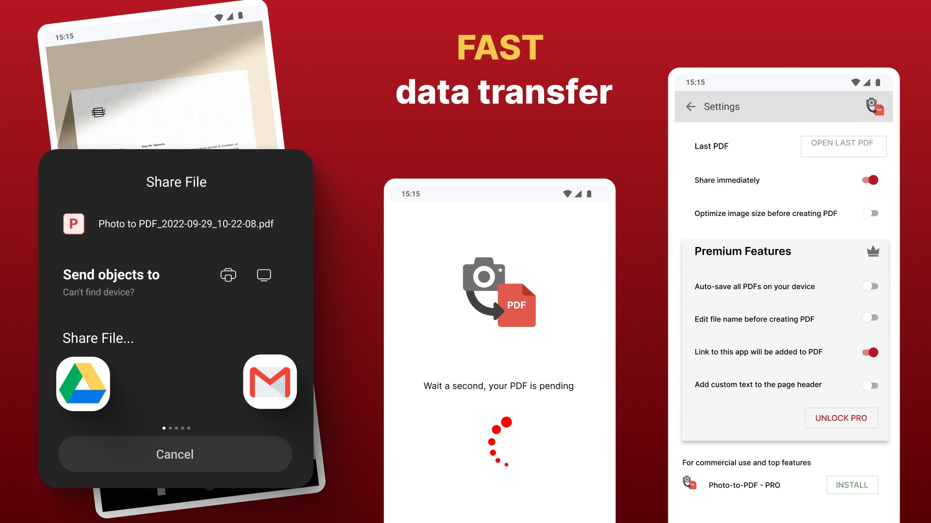 اسکرین شات 2 برنامه Photo to PDF Maker & Converter
