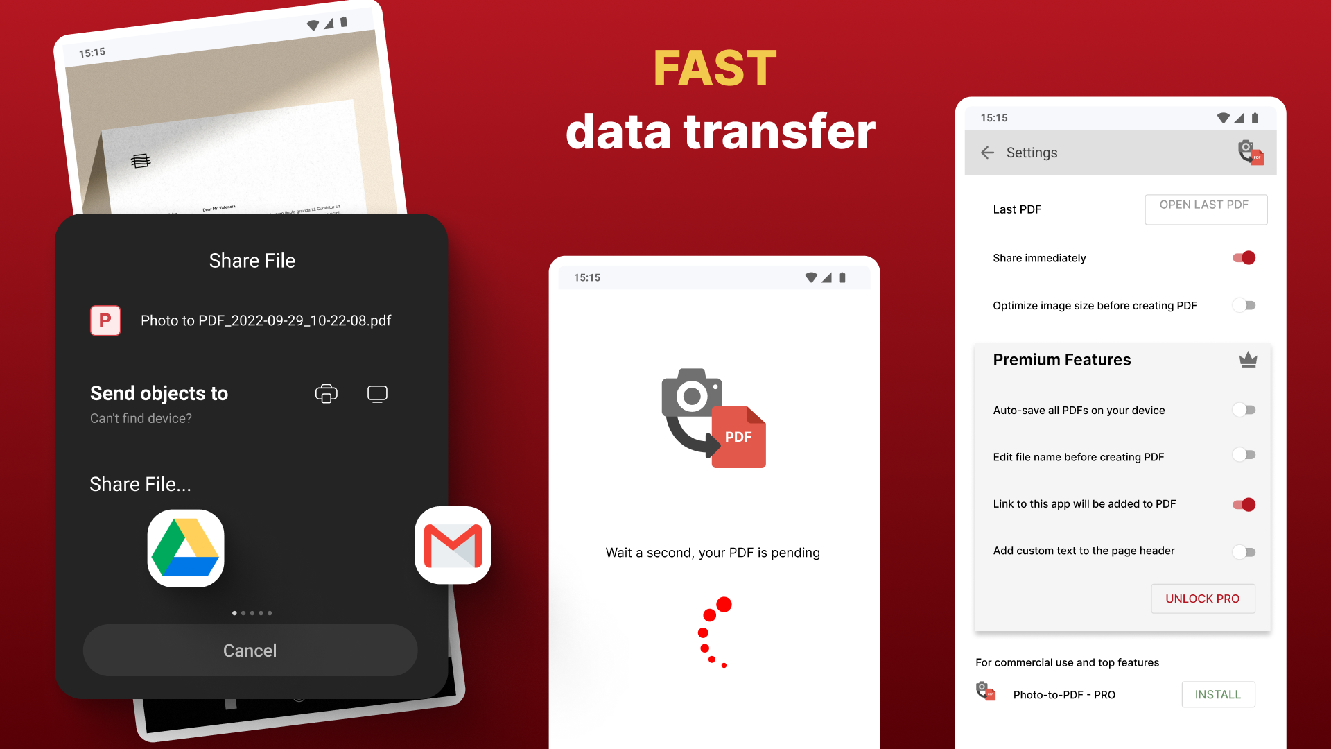 اسکرین شات 2 برنامه Photo to PDF Maker & Converter