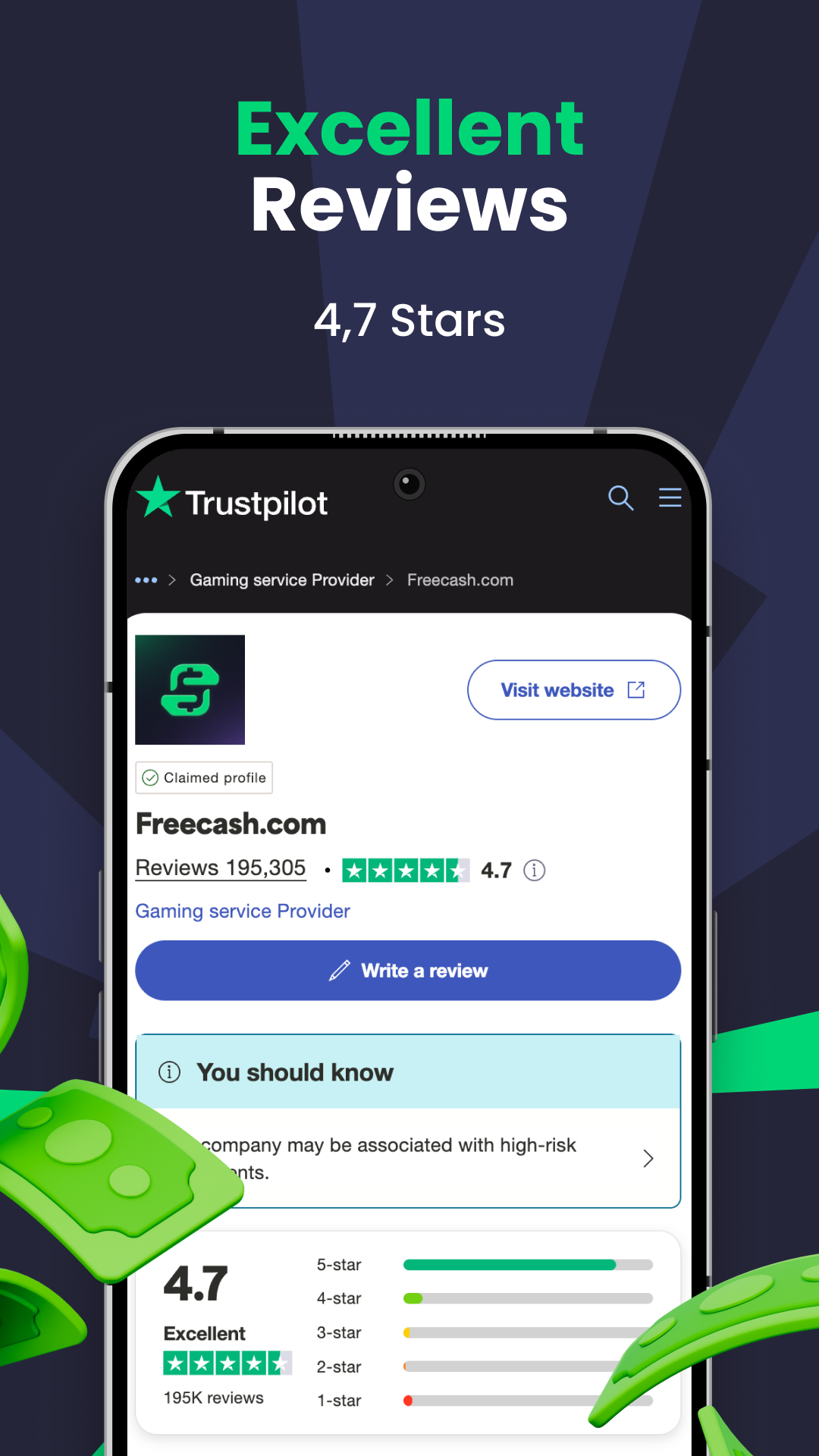اسکرین شات 4 برنامه Freecash: Earn Money & Rewards