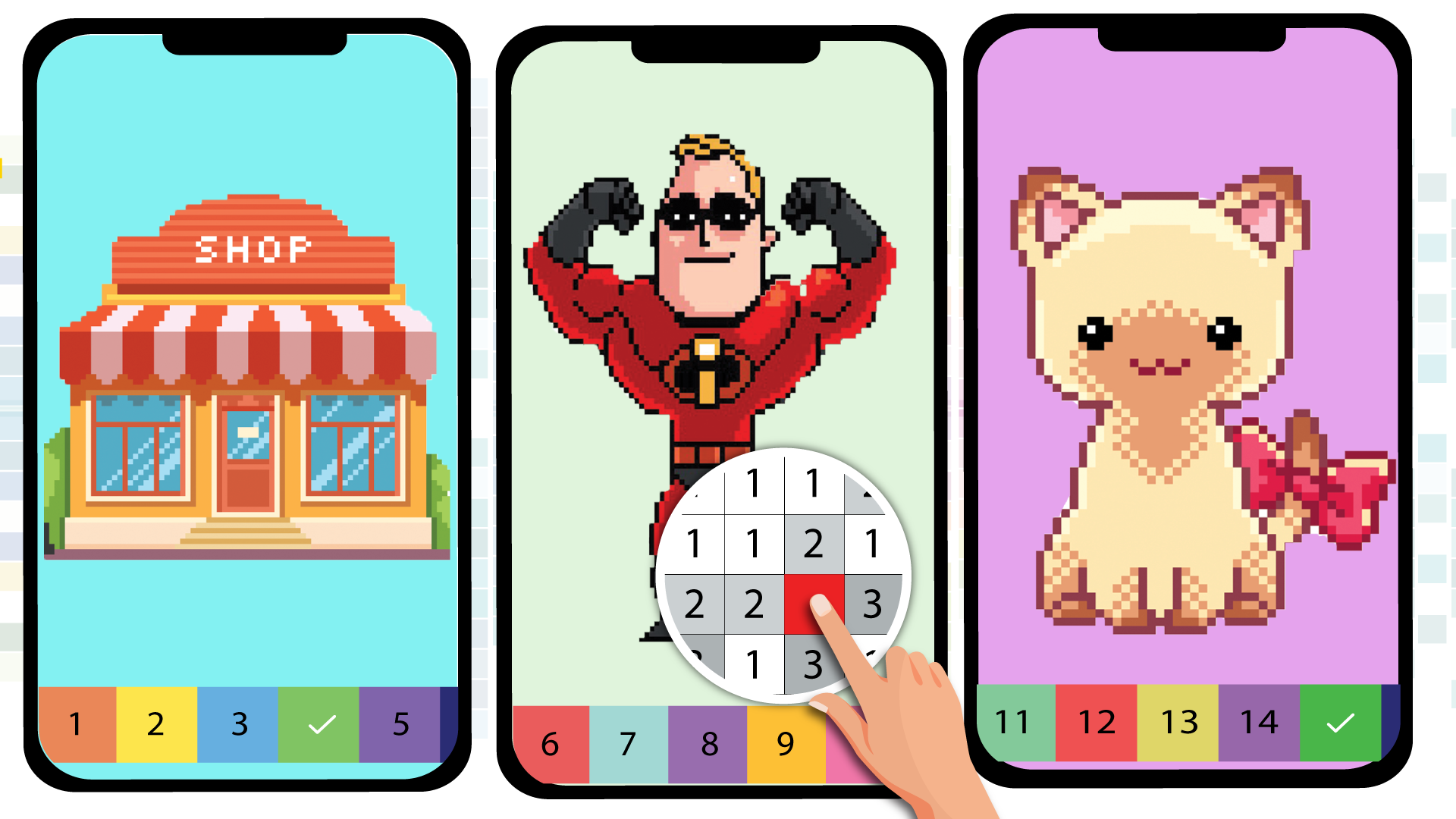 اسکرین شات 6 بازی Pixel Art Color by number Game