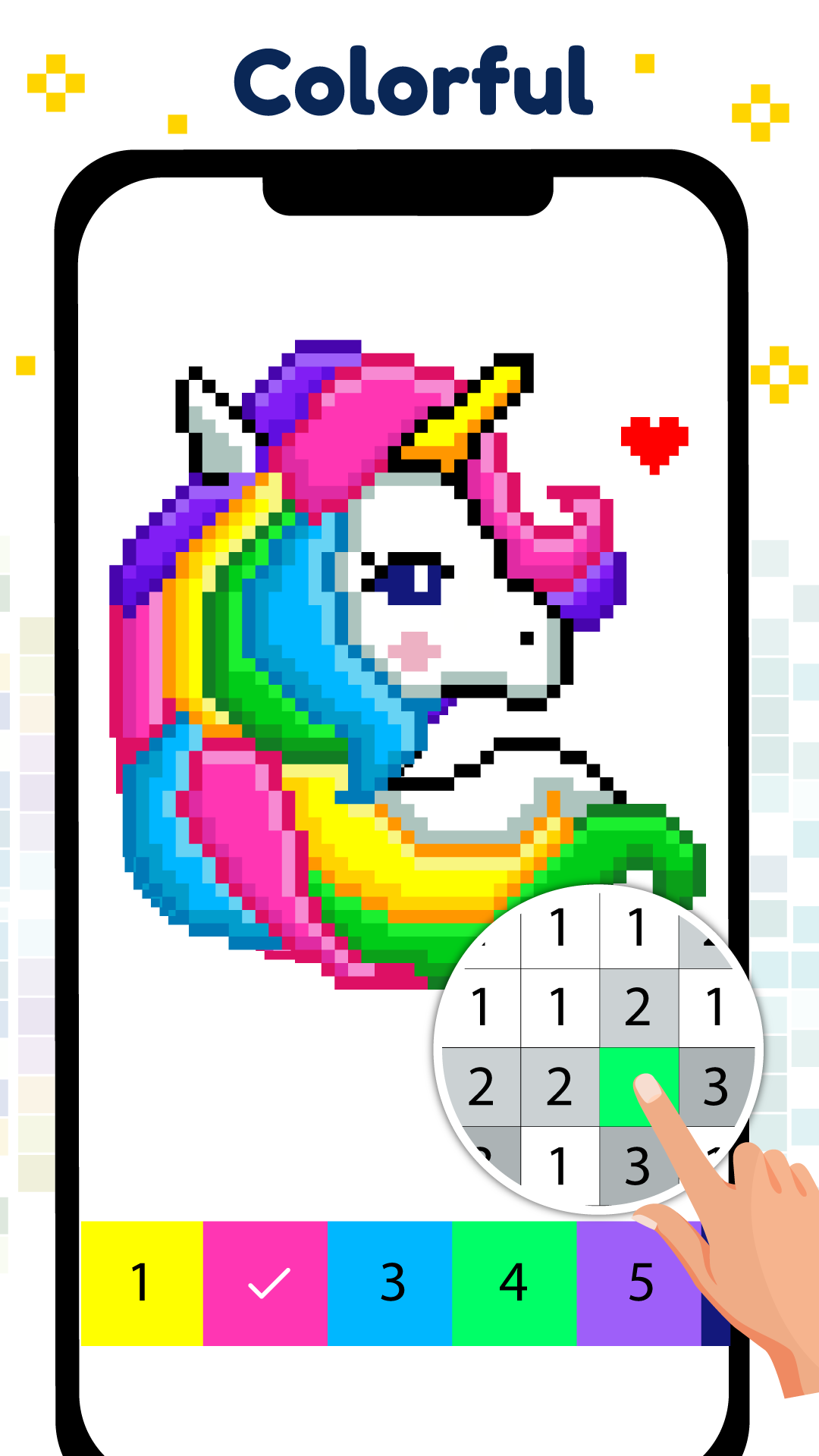 اسکرین شات 1 بازی Pixel Art Color by number Game