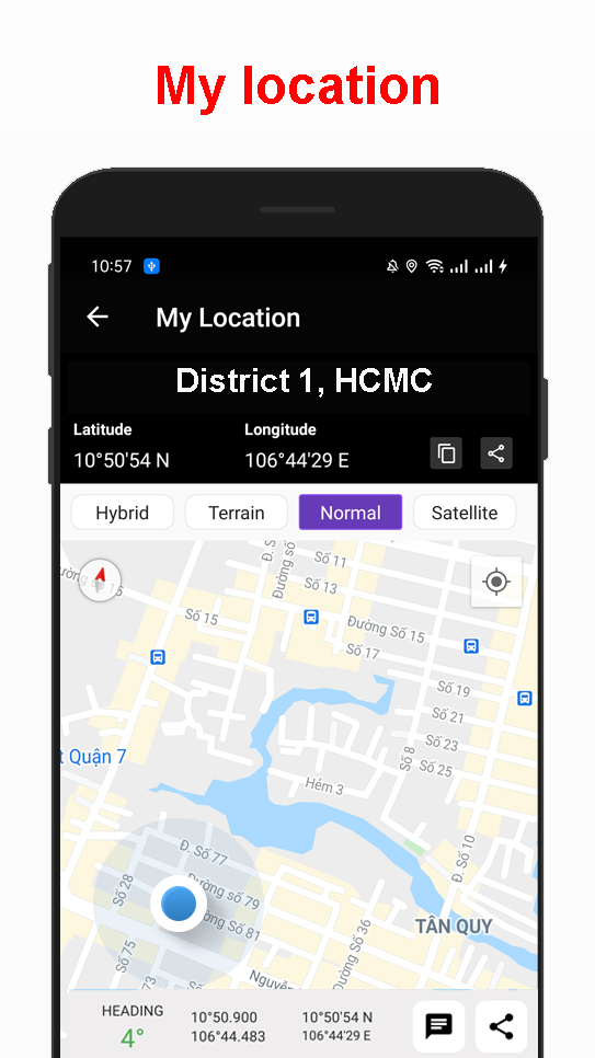 اسکرین شات 5 برنامه Compass For Maps