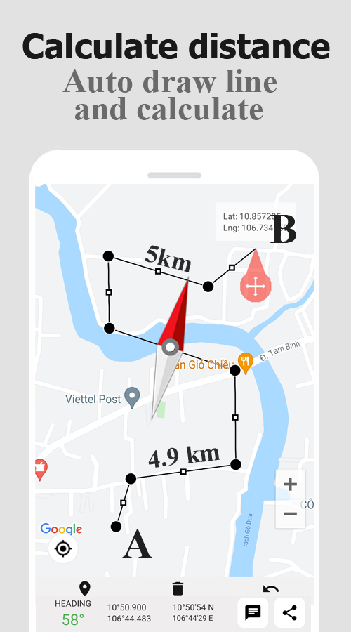 اسکرین شات 2 برنامه Compass For Maps