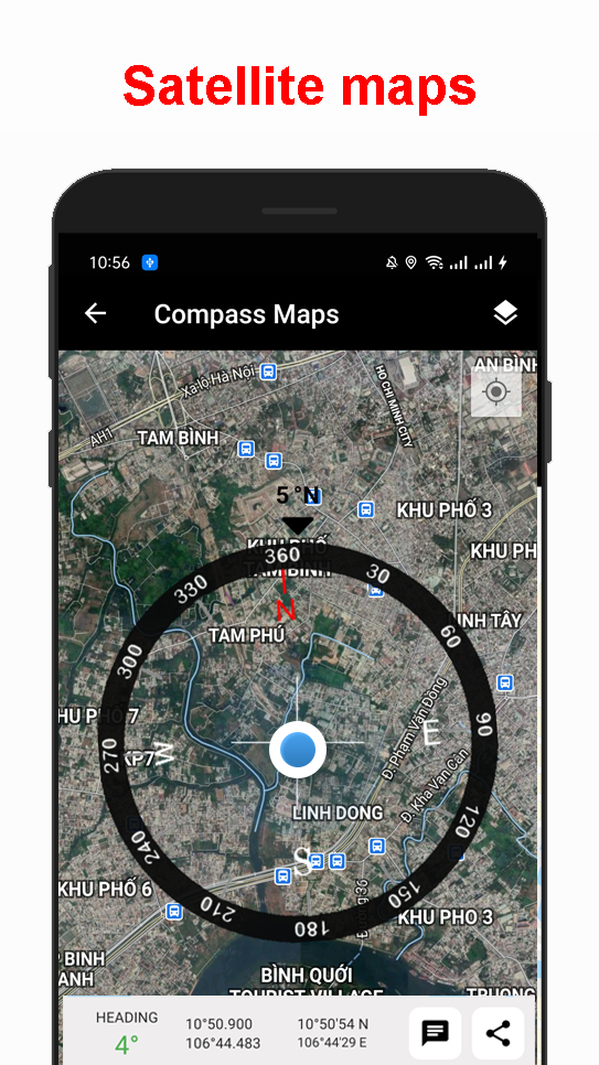 اسکرین شات 6 برنامه Compass For Maps