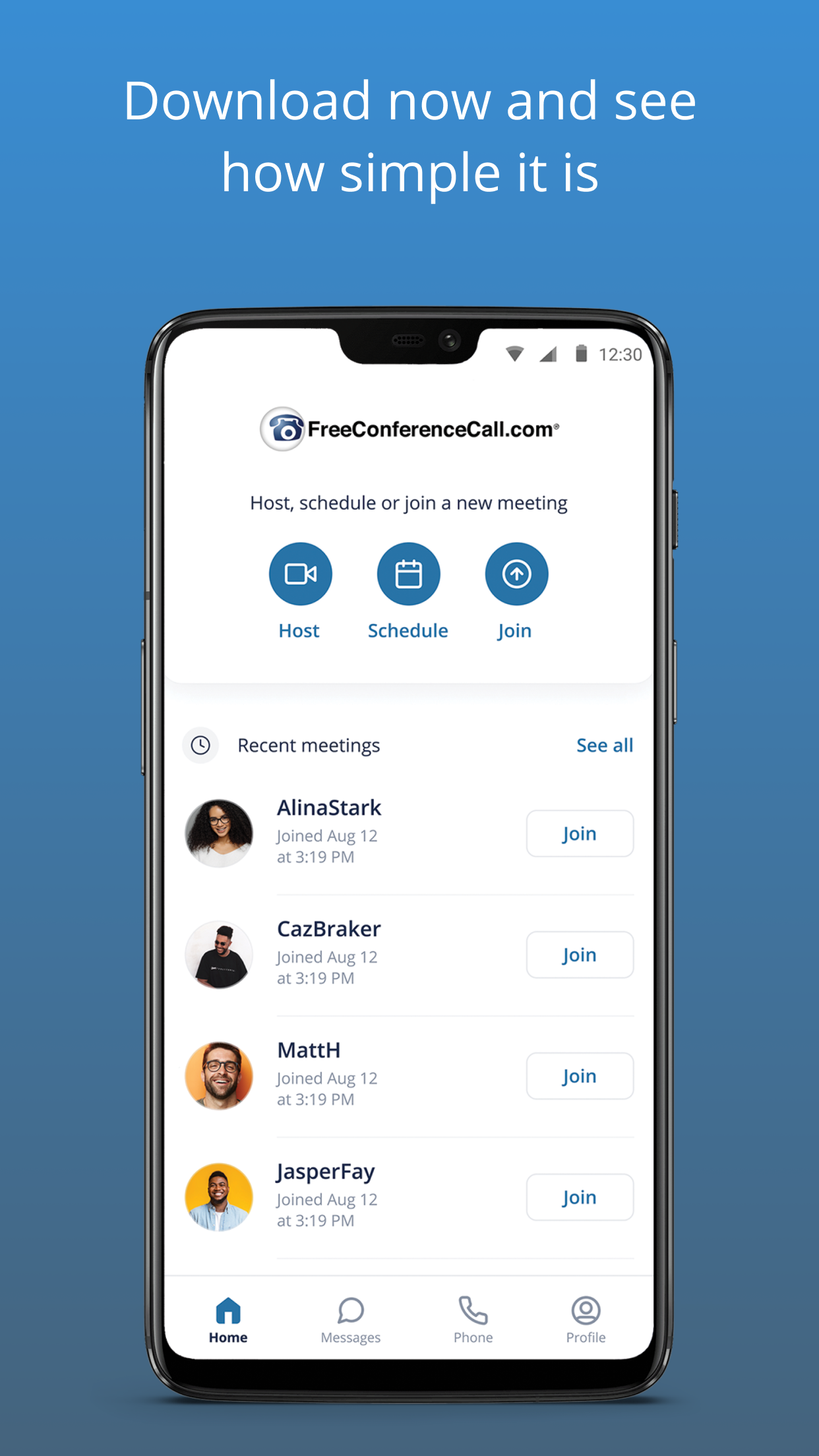 اسکرین شات 4 برنامه Free Conference Call