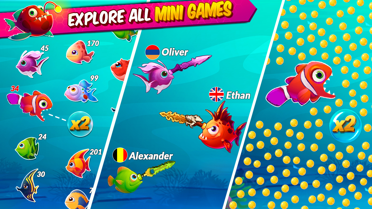 اسکرین شات 1 بازی Big Eat Fish Games Shark Games