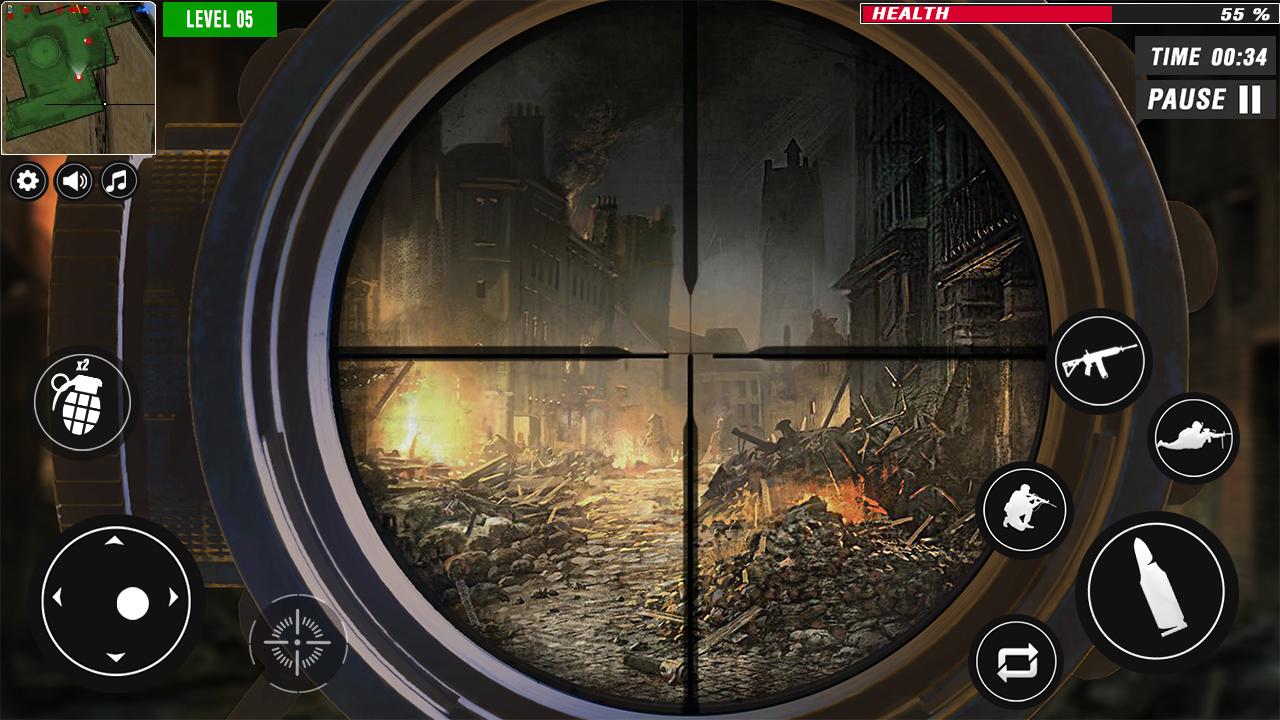 اسکرین شات 6 بازی War Shooters：WW2 War Gun Games