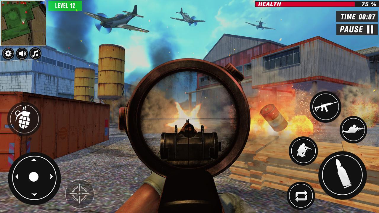 اسکرین شات 4 بازی War Shooters：WW2 War Gun Games