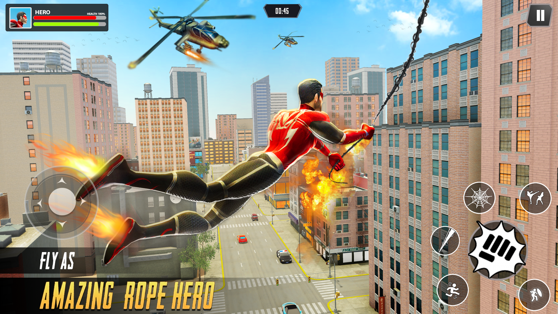 اسکرین شات 1 بازی Spider Rope Hero - Man Fighter