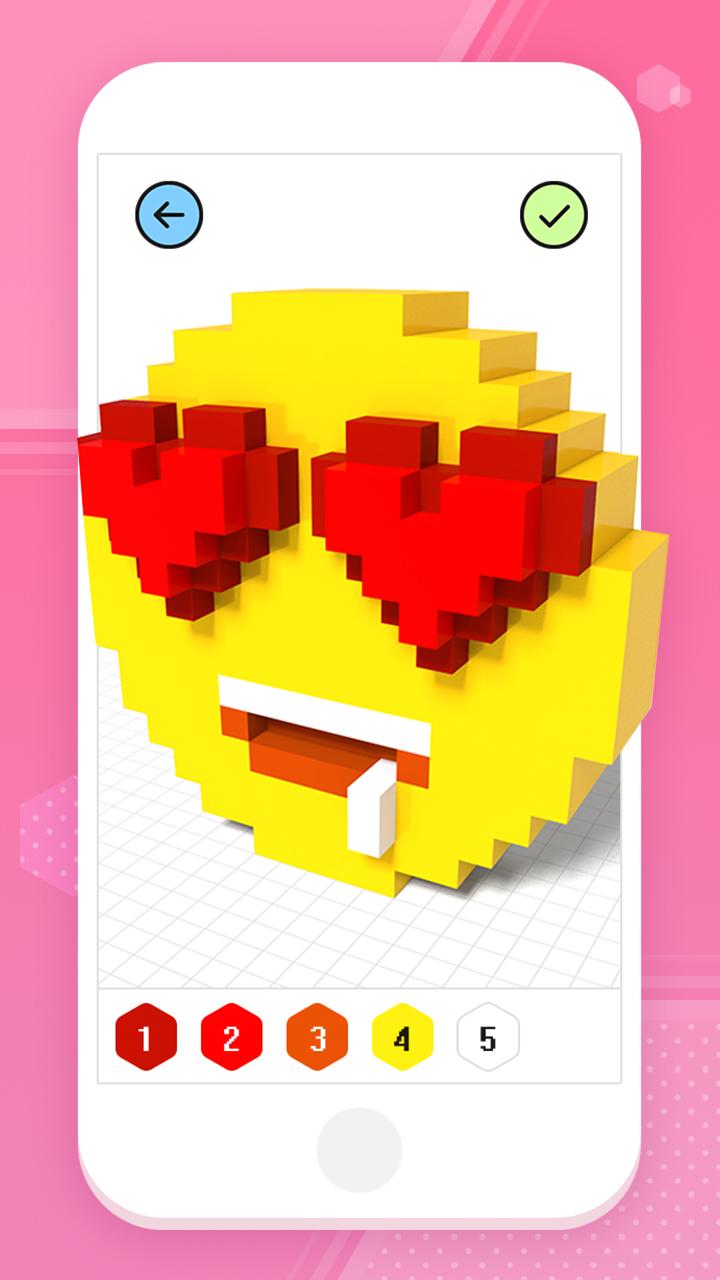 اسکرین شات 2 برنامه Color by the Number 3D Pixel