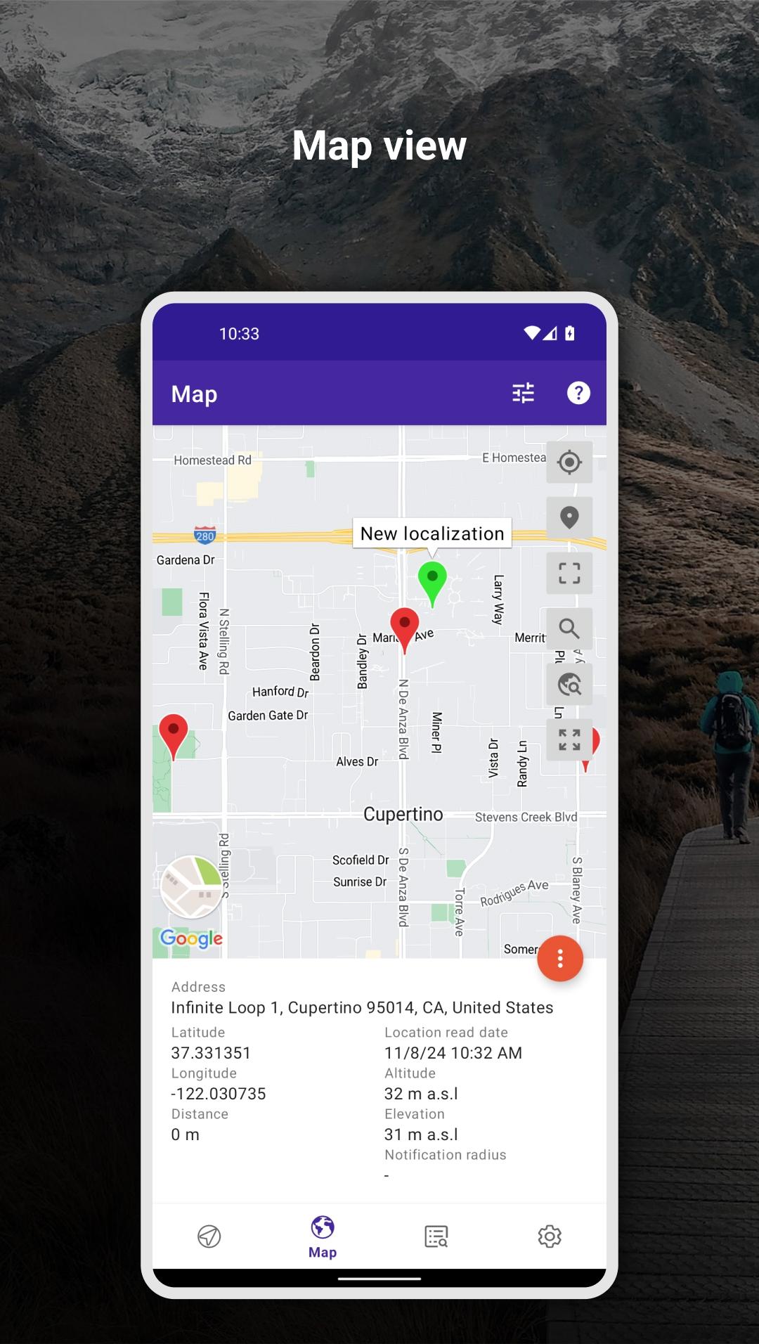 اسکرین شات 3 برنامه My Altitude and Elevation GPS