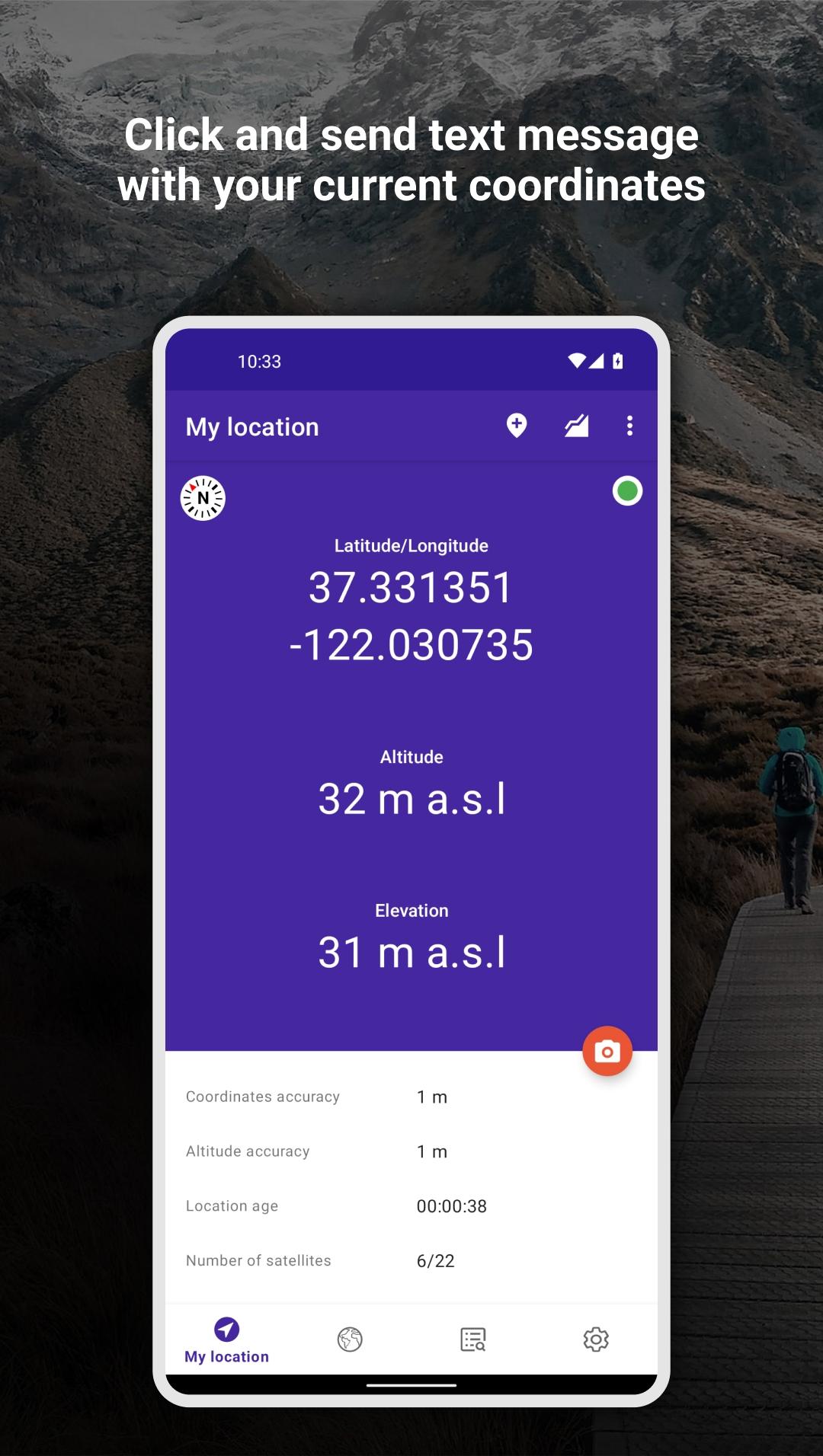 اسکرین شات 2 برنامه My Altitude and Elevation GPS