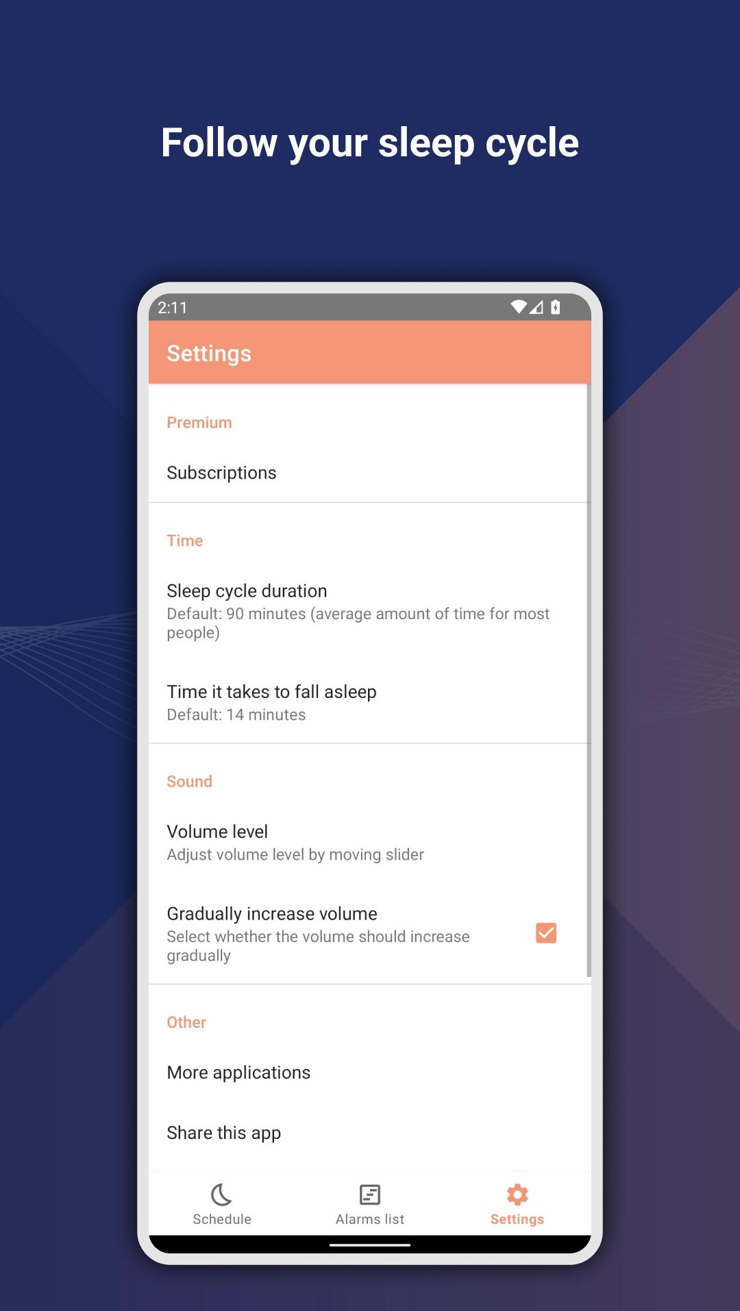 اسکرین شات 4 برنامه Sleep Cycle Sleep Calculator