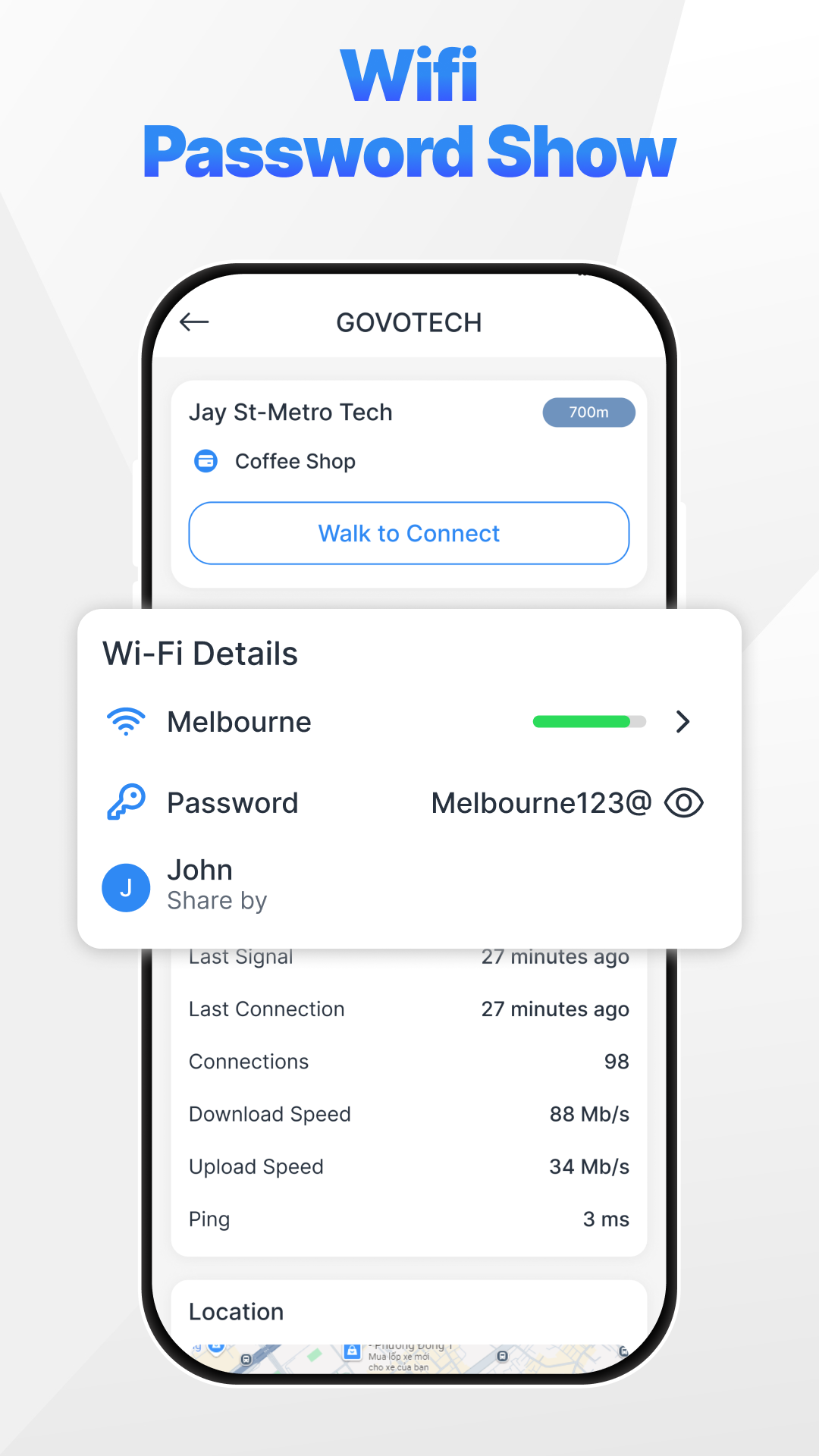 اسکرین شات 2 برنامه iWifi Map - Wifi Password