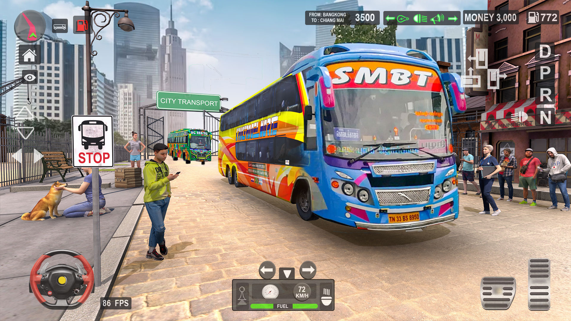 اسکرین شات 1 بازی US City Bus Driving: Bus Games