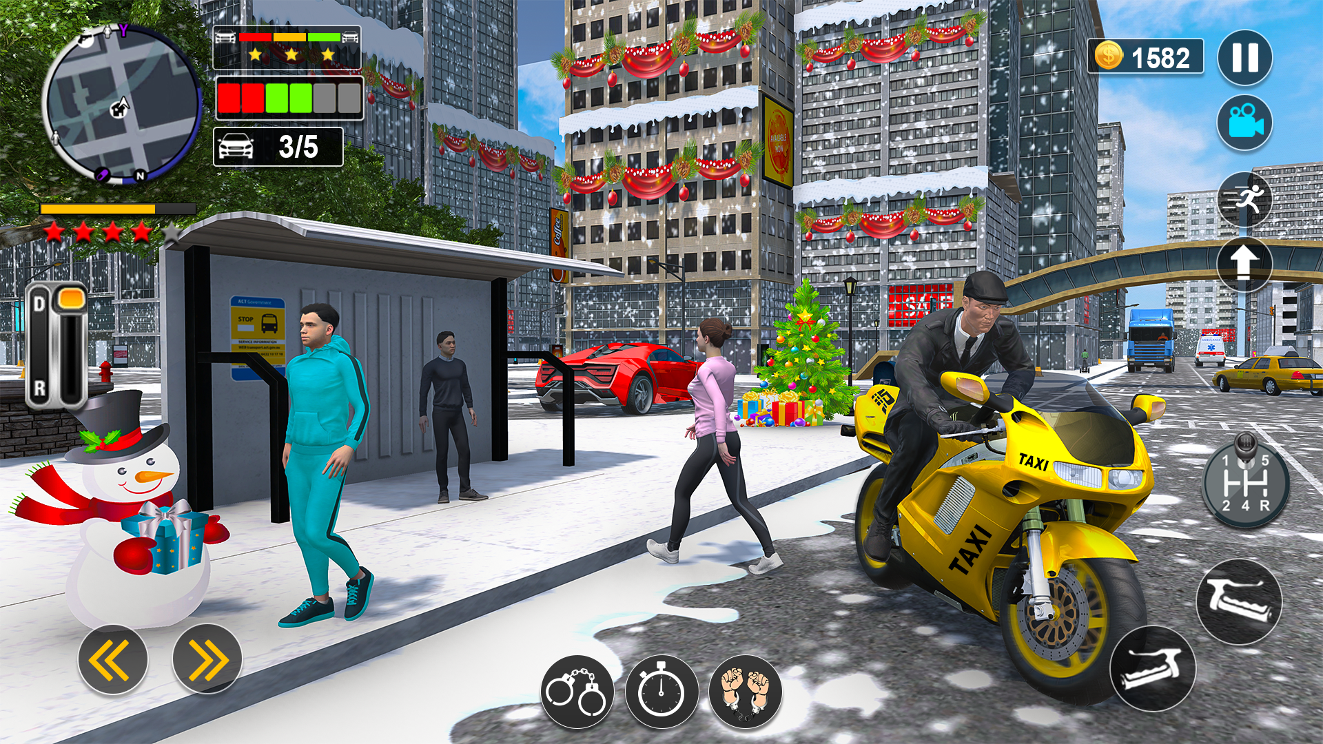 اسکرین شات 2 بازی Moto Rider: Bike Taxi Racing