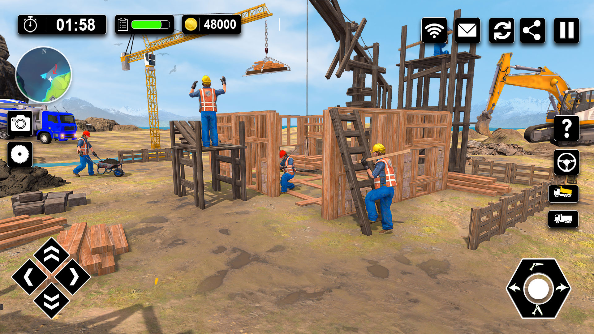 اسکرین شات 2 بازی Wood House Construction Game