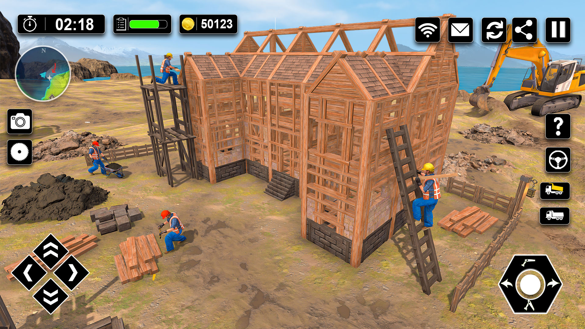اسکرین شات 3 بازی Wood House Construction Game
