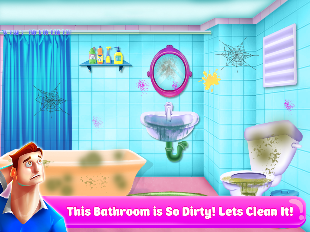 اسکرین شات 2 برنامه Girl Home Cleaning Game