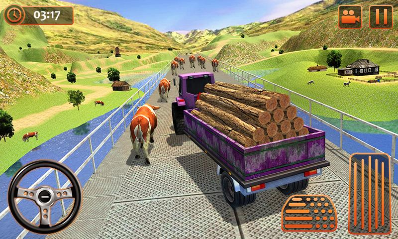 اسکرین شات 5 برنامه Farm Tractor Cargo Driving Sim
