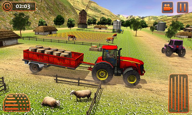 اسکرین شات 4 برنامه Farm Tractor Cargo Driving Sim