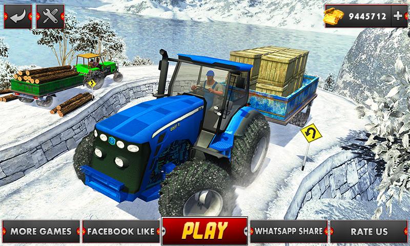 اسکرین شات 1 برنامه Farm Tractor Cargo Driving Sim