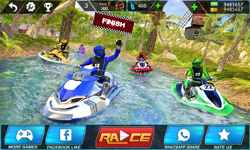 اسکرین شات 1 برنامه Water Jet Ski Boat Racing 3D
