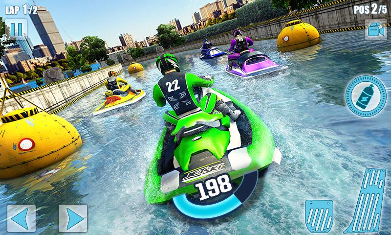 اسکرین شات 2 برنامه Water Jet Ski Boat Racing 3D