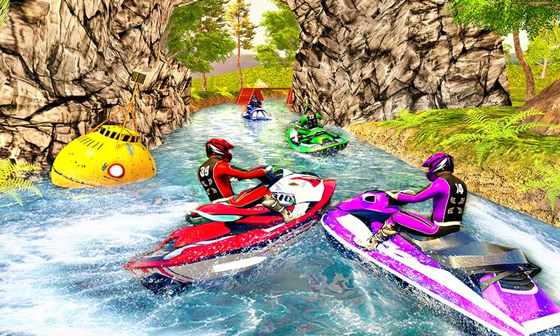 اسکرین شات 3 برنامه Water Jet Ski Boat Racing 3D