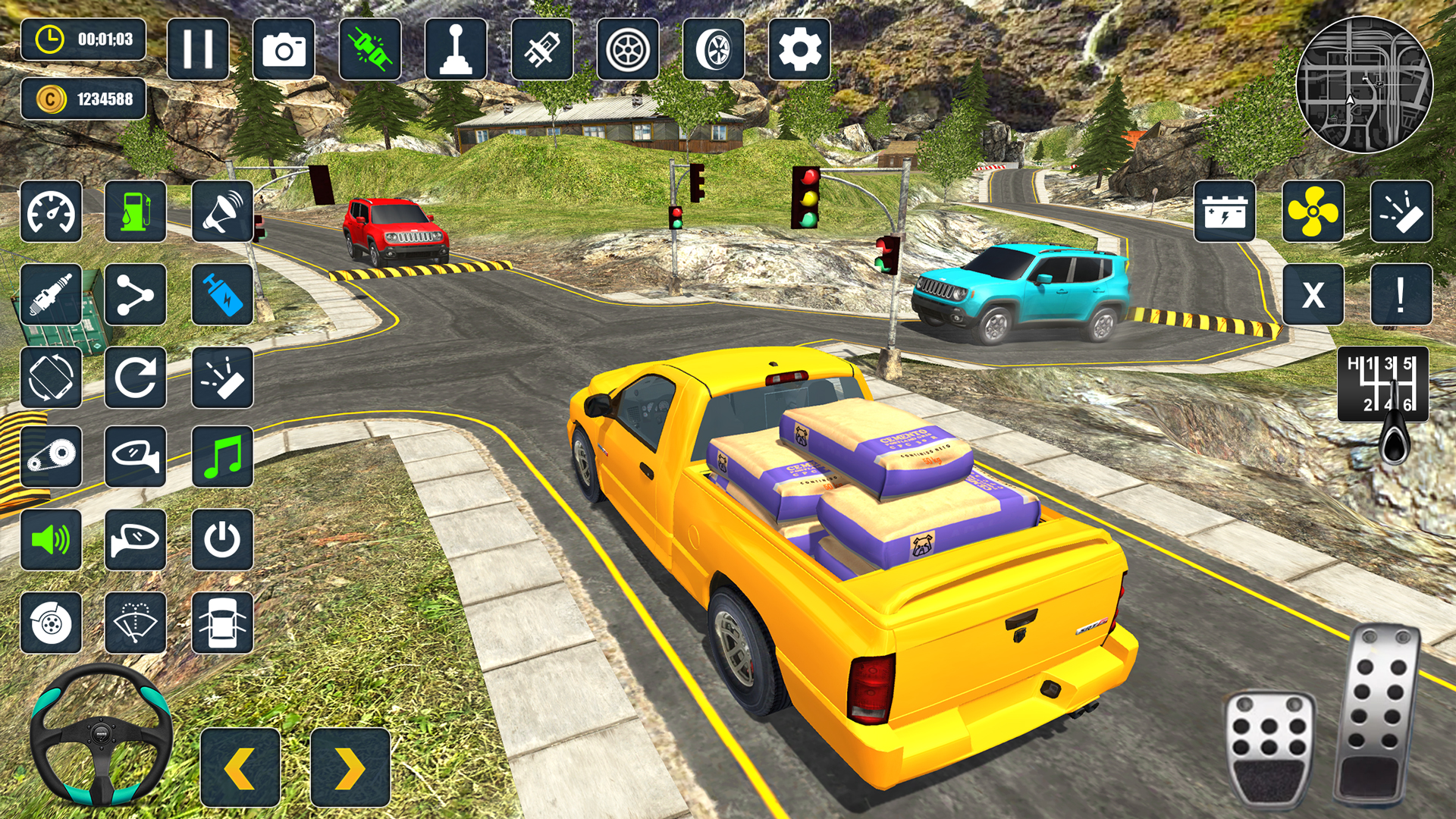 اسکرین شات 6 برنامه Offroad Pickup Truck Cargo Sim