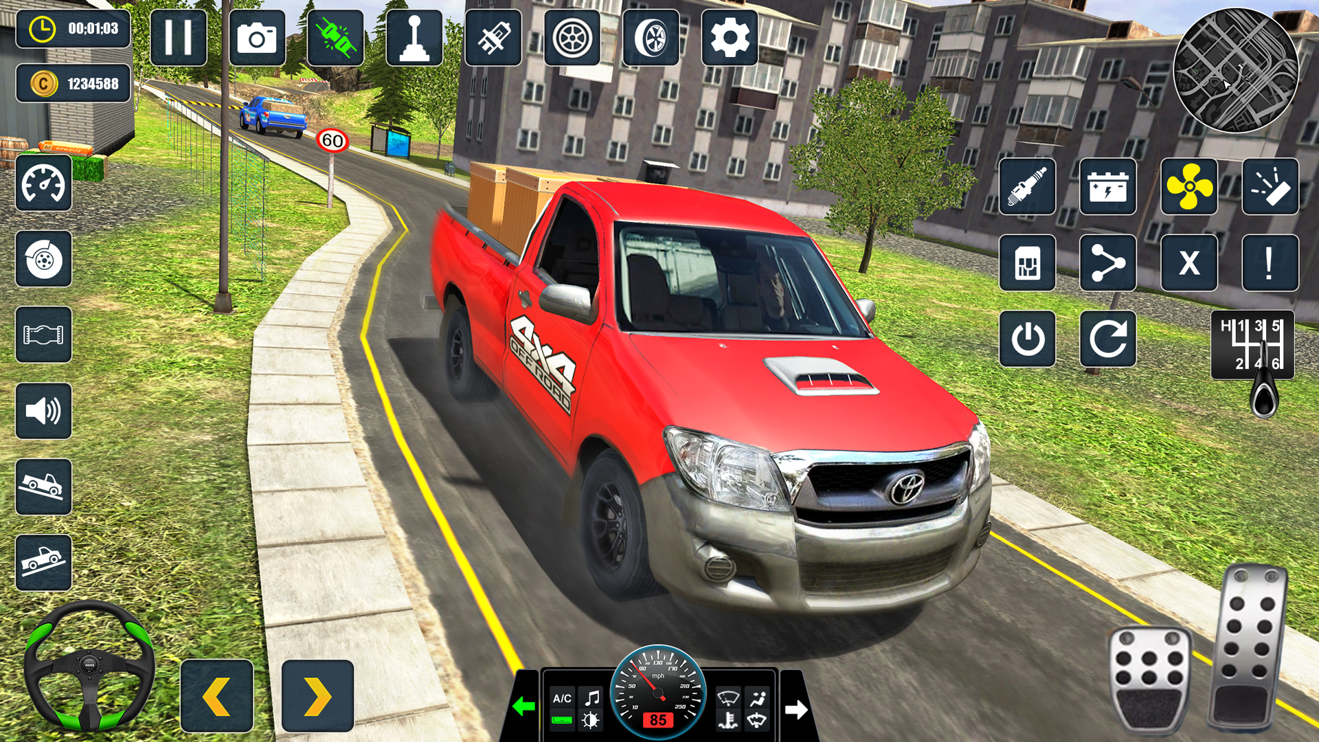 اسکرین شات 3 برنامه Offroad Pickup Truck Cargo Sim