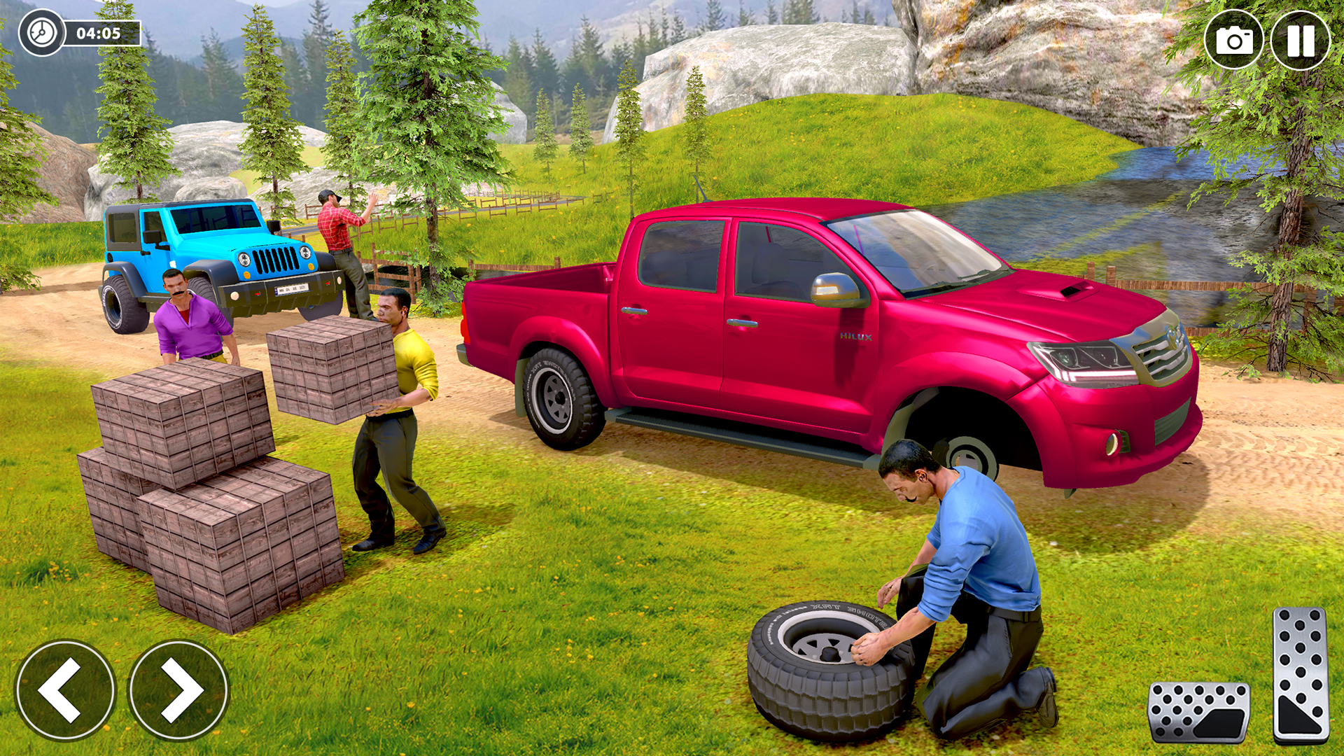 اسکرین شات 5 برنامه Offroad Pickup Truck Cargo Sim