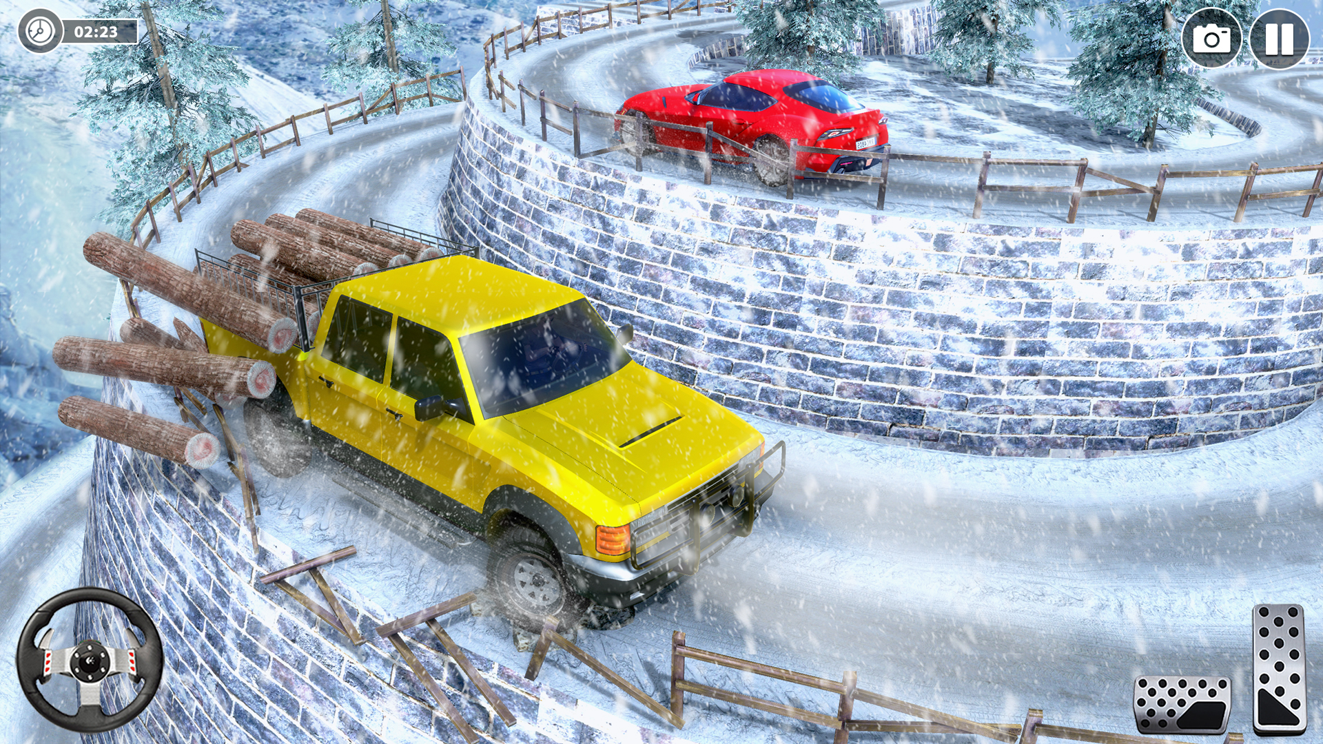 اسکرین شات 4 برنامه Offroad Pickup Truck Cargo Sim