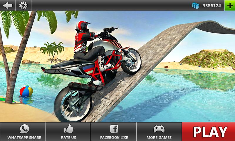 اسکرین شات 1 برنامه Beach Motorbike Stunts Master