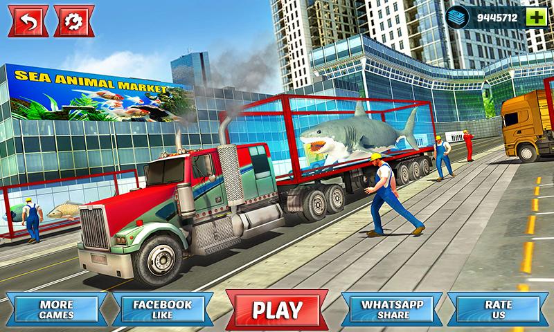 اسکرین شات 1 برنامه Sea Animals Transporter Truck