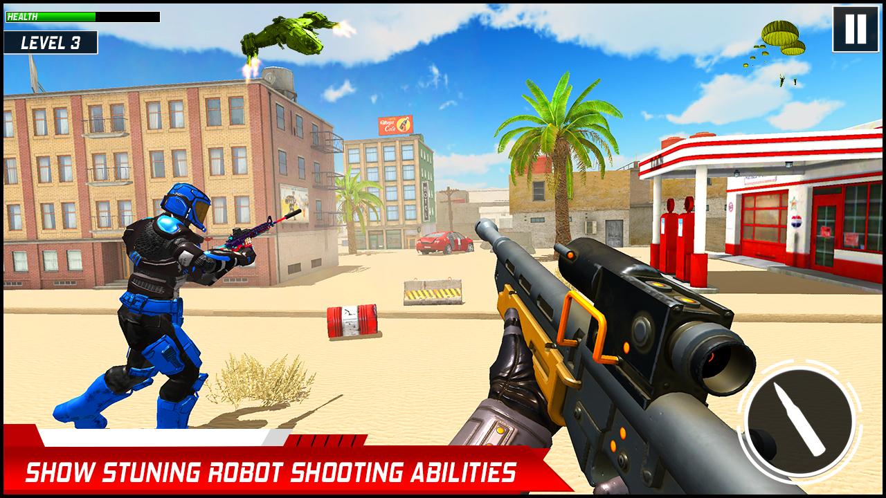 اسکرین شات 5 بازی Robot Army Shooting: Gun Games