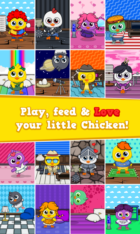 اسکرین شات 4 بازی My Chicken - Virtual Pet Game