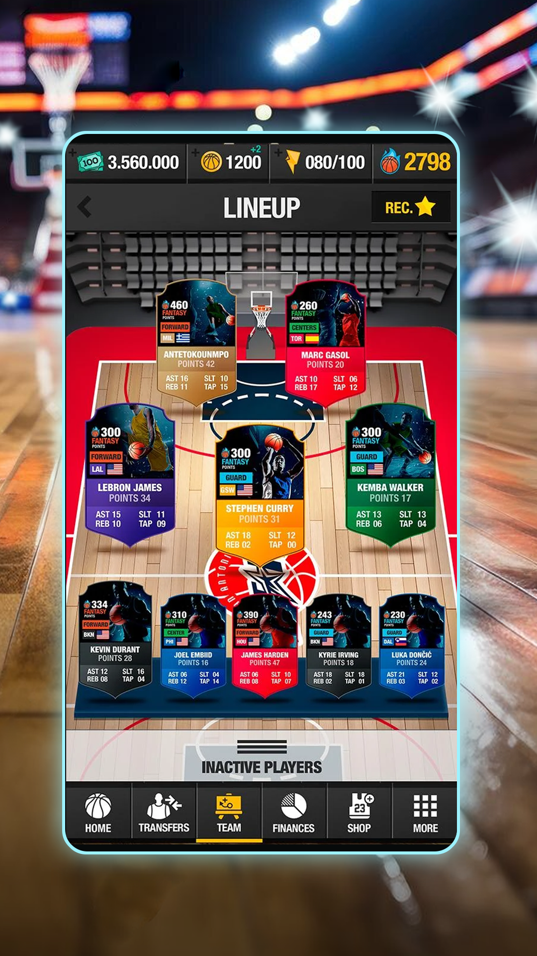 اسکرین شات 6 بازی Basketball Fantasy Manager NBA