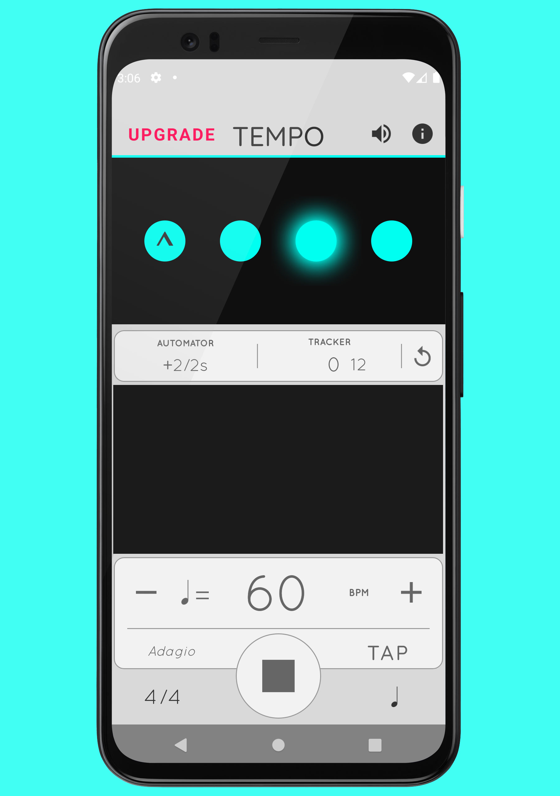 اسکرین شات 2 برنامه Metronome: Tempo Lite