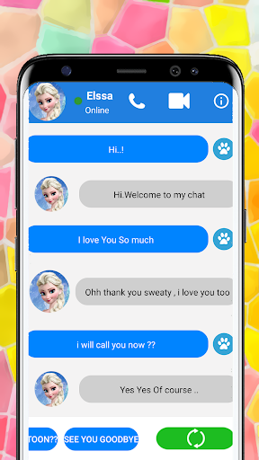 اسکرین شات 3 برنامه Call from Elssa Chat & video call (Simulation)