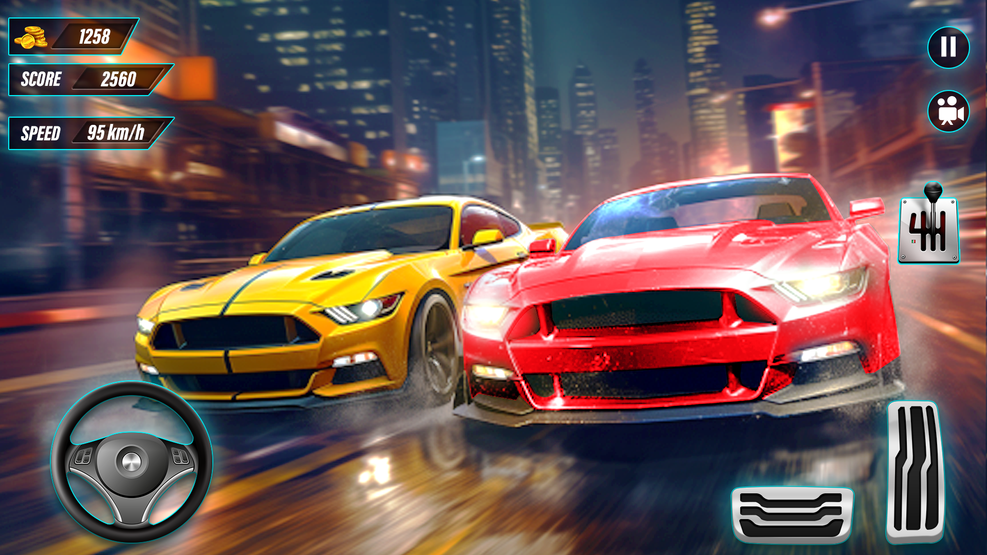 اسکرین شات 4 برنامه Highway Car Racing: Car Games