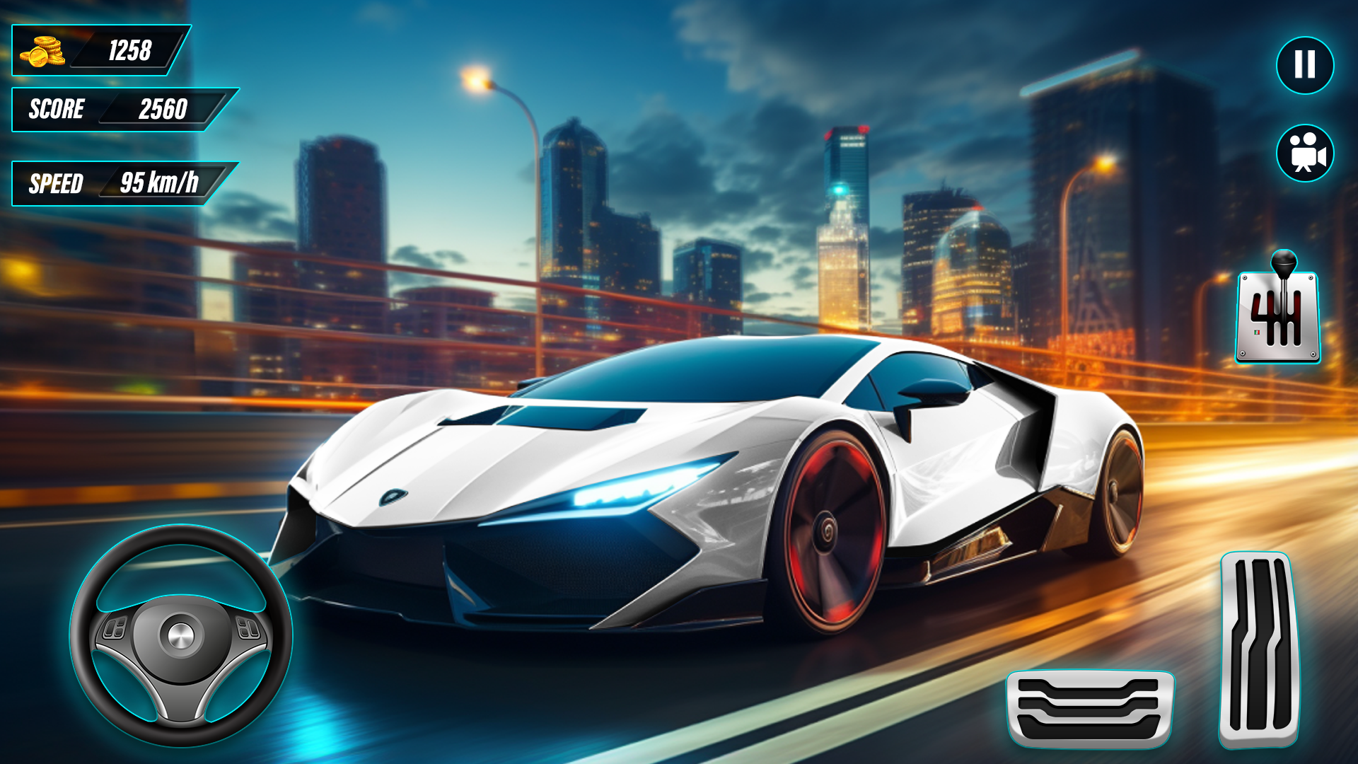 اسکرین شات 2 برنامه Highway Car Racing: Car Games
