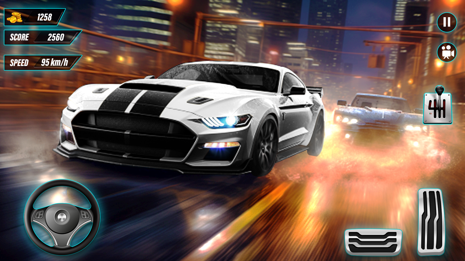 اسکرین شات 3 برنامه Highway Car Racing: Car Games